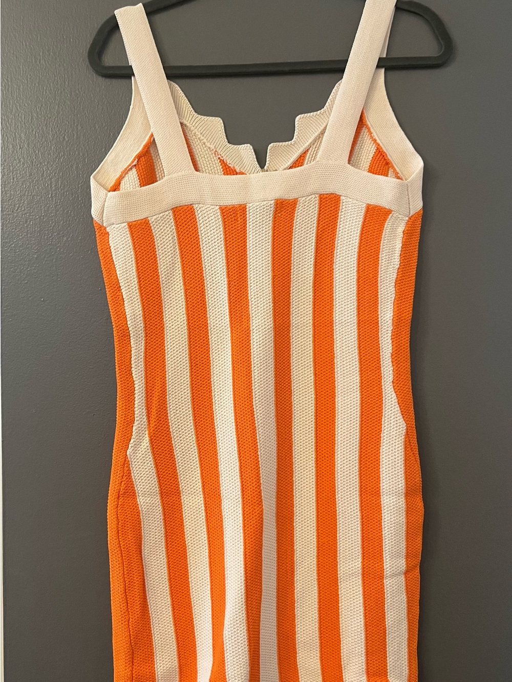 House of Harlow Striped Knit Tank Dress in Orange & Cream. Size Medium. NWT - Picture 3 of 10